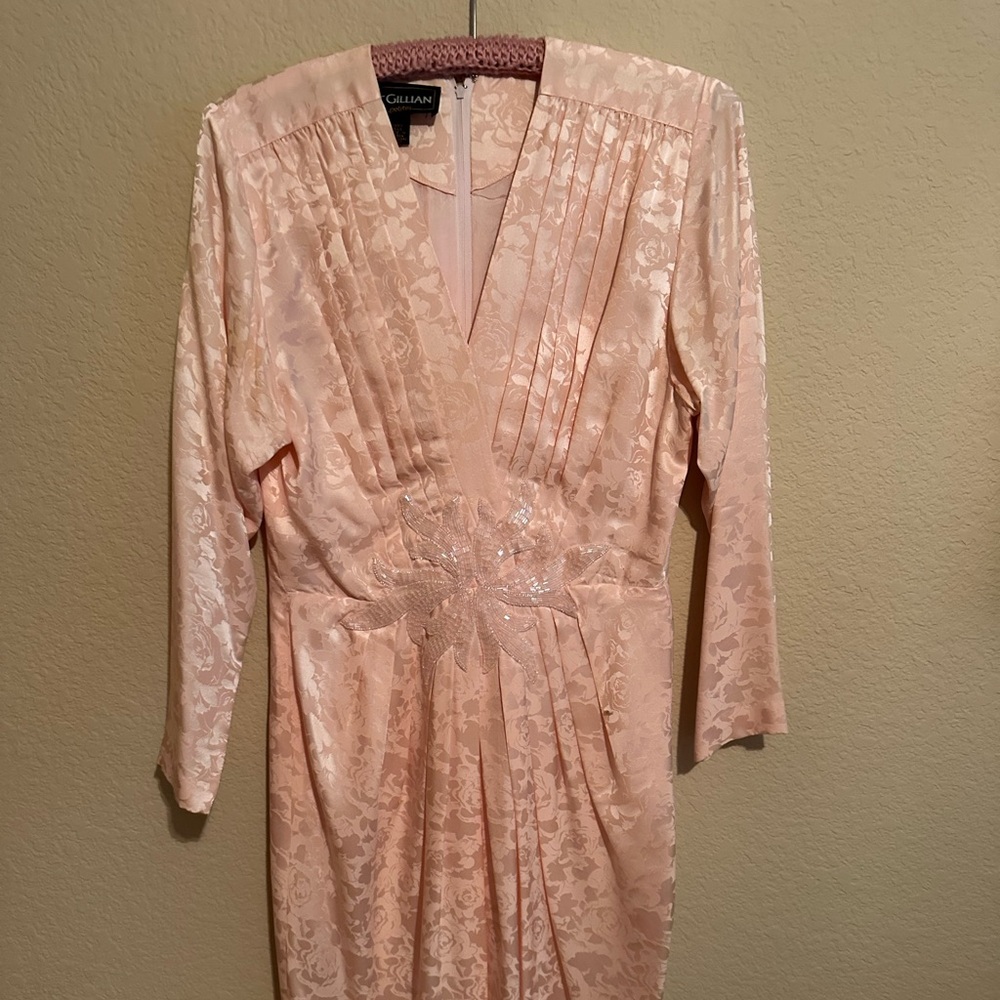 Lovely pink silk dress perfect to wear to a wedding or special event